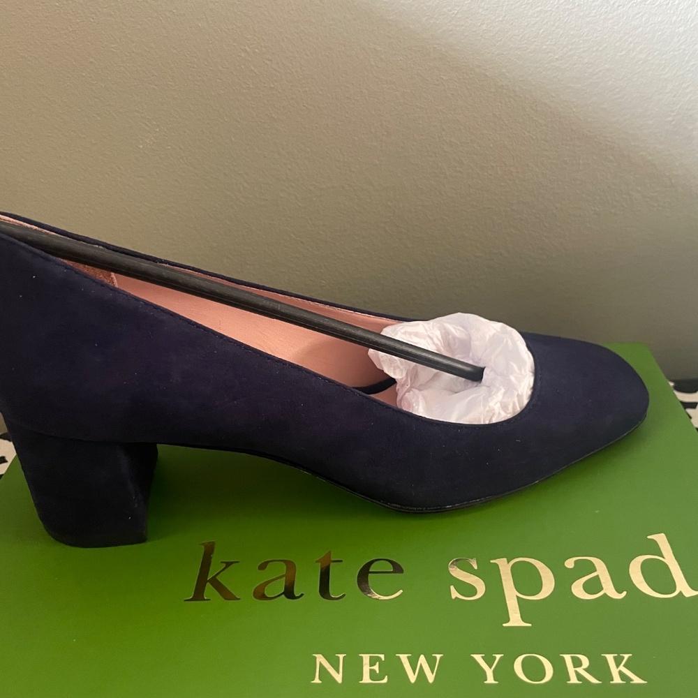 Kate Spade Kylah Navy Suede Pump - Picture 5 of 8